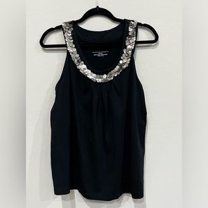 Grace Elements Black Sequined Tank Top. XL.  NWOT